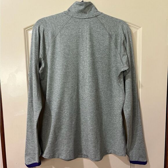 NIKE Dri-Fit Long Sleeve 1/4 Zip Pullover Gray Purple Women’s Size Large - Picture 2 of 8
